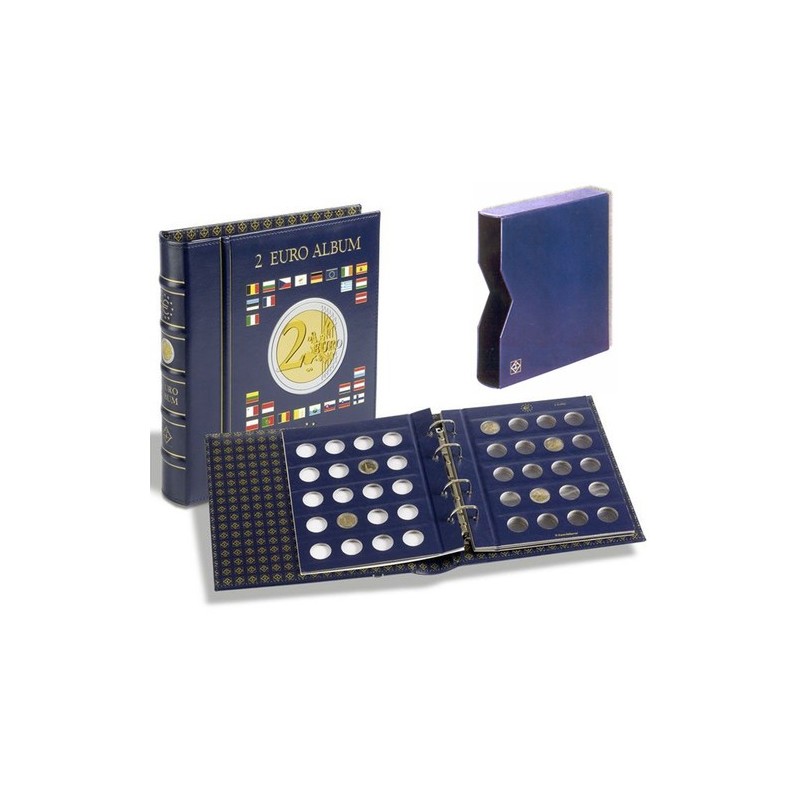 VISTA album classeur pour pièces de 2 euros Commemoratives avec étui de protection. Issoire