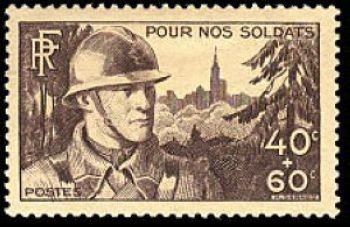 Timbre de france de l'année 1940