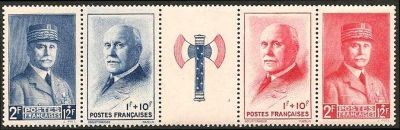 Timbres de France de l'année 1943