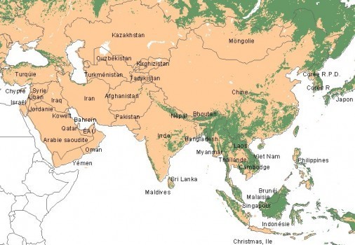 Pièces de Monnaie du continent Asie