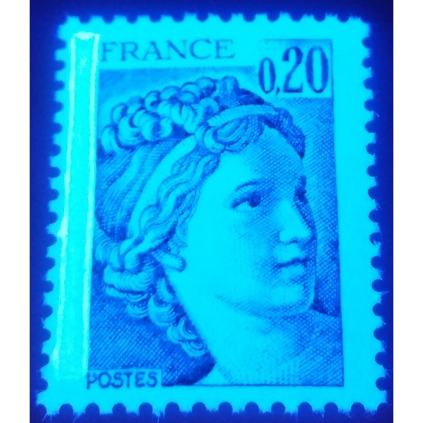 timbres de France avec variété sur les bandes de phosphore