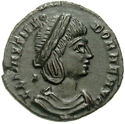 Pièces de Monnaie Romaine de L'impératrice Theodora