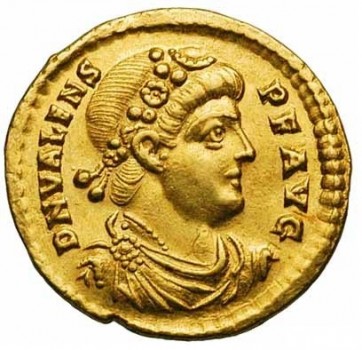 Pièces de Monnaie romaine de l'empereur Valens