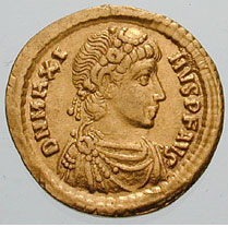 Les pièces de Monnaie Romaine de L'empereur Magnus Maximus