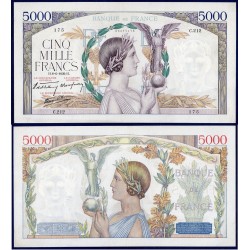 5000 Francs La Victoire Sup+ 8.6.1939 Billet de la banque de France