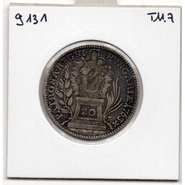 Hongrie 20 Krajczar 1763 KB Kremnica TTB, KM 366 pièce de monnaie