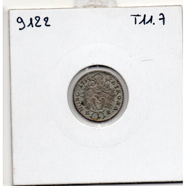 Hongrie Marie Therese 1 Krajczar 1756 Kremnica Spl, KM 363 pièce de monnaie