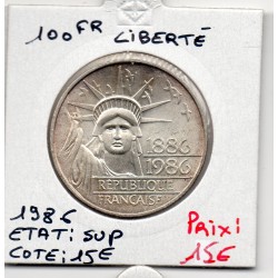 100 francs Liberté 1986 Sup, France pièce de monnaie