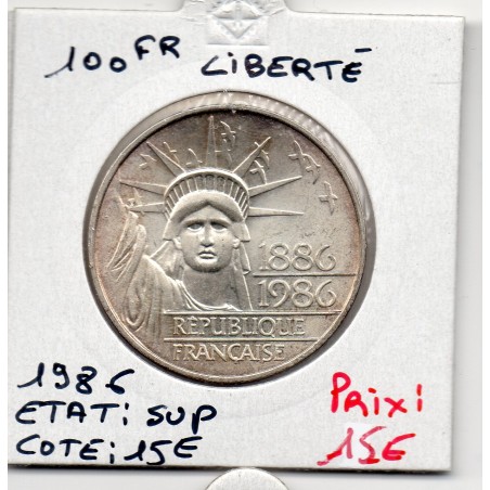100 francs Liberté 1986 Sup, France pièce de monnaie