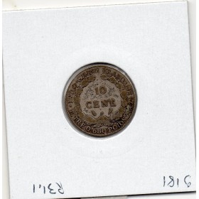 Indochine 10 cents 1922 B, Lec 163 pièce de monnaie