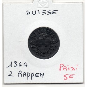 Suisse 2 rappen 1944 Sup, KM 4.2b pièce de monnaie