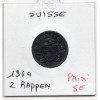 Suisse 2 rappen 1944 Sup, KM 4.2b pièce de monnaie