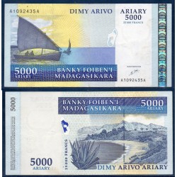 Madagascar P.84, TTB, Billet de 5000 Ariary : 25000 Francs 2003 Baie