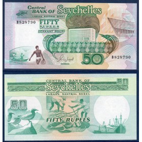 Seychelles P.34, Neuf, Billet de 50 Rupees 1989 Chalutiers