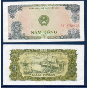 Viet-Nam Nord Pick N°81b, Spl Billet de banque de 5 dong 1976