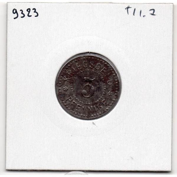 Kriegsgeld Waldshut 5 pfennige 1917, TTB pièce de monnaie