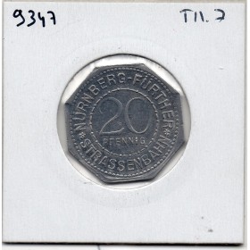 Jeton transport Nürnberg-Fürther 20 pfennig, Sup pièce de monnaie