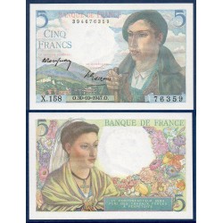 5 Francs Berger Neuf 30.10.1947 Billet de la banque de France