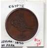 Egypte 40 para 1277 AH an 10 - 1870, TTB, KM 248 pièce de monnaie