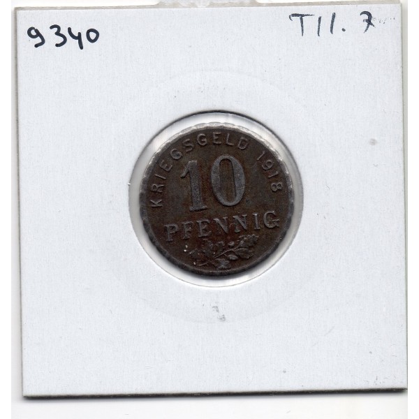 Kriegsgeld Bochum, Gelsenkirchen, Hattingen 10 pfennig 1918, Sup pièce de monnaie