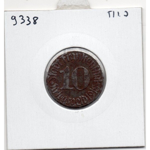 Kriegsgeld Frankenthal 10 pfennig 1918, TTB pièce de monnaie