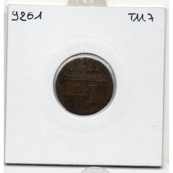 Ville de Munster 1 1/2 pfenning 1740, B, KM 336 pièce de monnaie