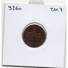 Prusse 1 silbergroschen 1866 A, TB, KM 485 pièce de monnaie