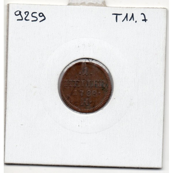 Autriche Antérieure 1 Kreutzer 1788H TTB+ KM 5 pièce de monnaie