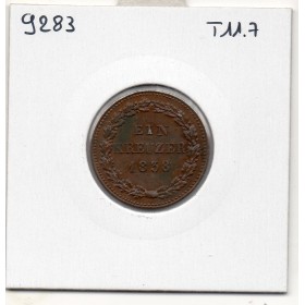 Duché de Nassau 1 kreuzer 1838, Sup, KM 51 pièce de monnaie