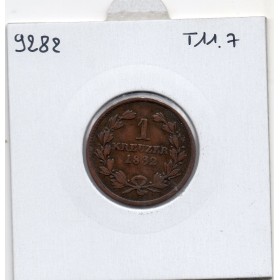 Grand-duché de Bade 1 kreuzer 1832, TTB, KM 197.2 pièce de monnaie