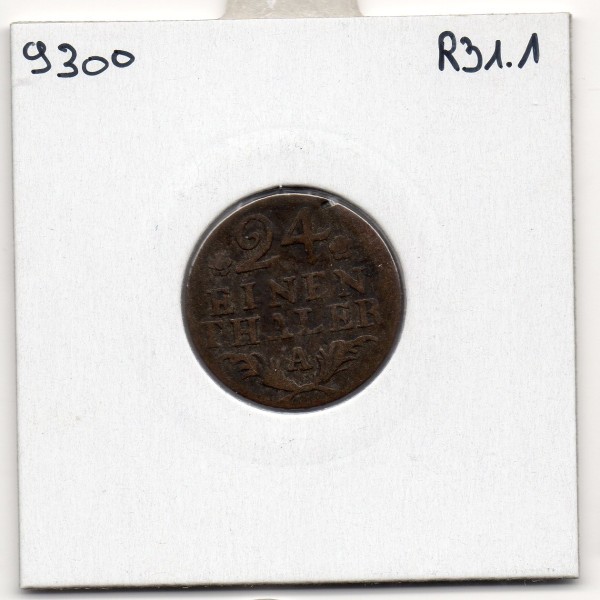 Prusse 1/24 thaler 1783 A, B, KM 296 pièce de monnaie
