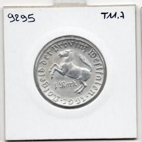 Westphalie 1 Mark 1921, TTB, pièce de monnaie
