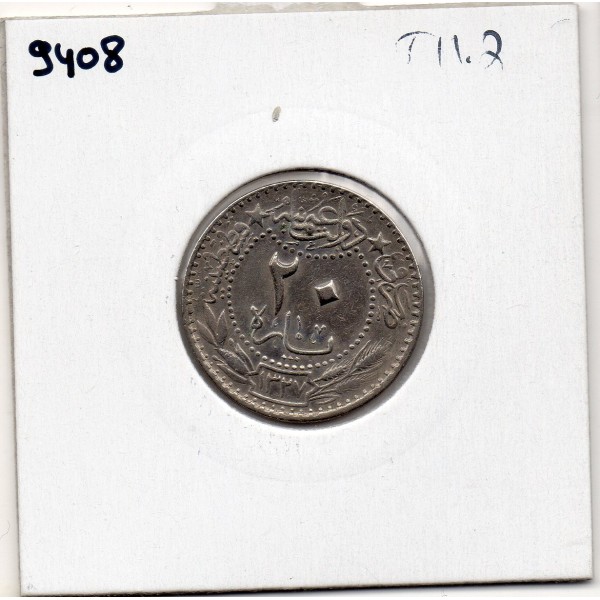 Empire Ottoman 20 para 1327 AH an 5 - 1913, Sup, KM 761 pièce de monnaie