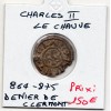 Denier de Clermont Charles II le Chauve (864-875) pièce de monnaie Carolingienne