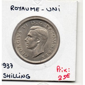 Grande Bretagne 2 Shillings 1937, Spl, KM 855 pièce de monnaie