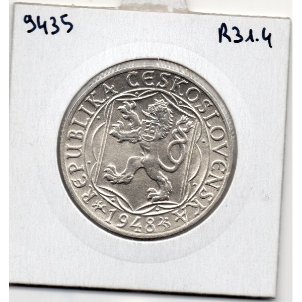 Tchecoslovaquie 100 korun 1948, Spl, KM 26 pièce de monnaie
