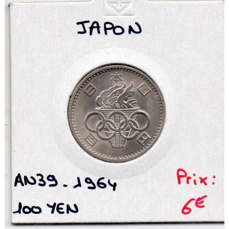Japon 100 yen JO Showa an 39 1964, Spl, KM Y79 pièce de monnaie