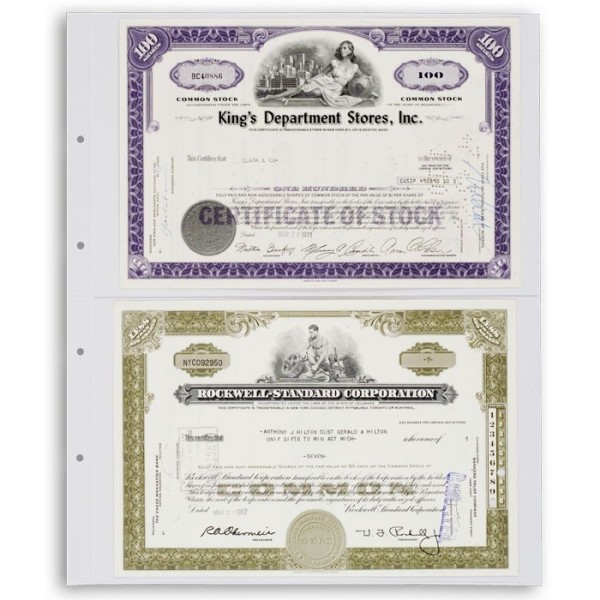 Feuilles KANZLEI, 1 ou 2 compartiments, transparent