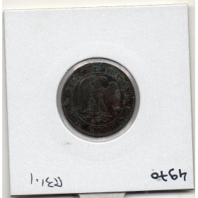 2 centimes Napoléon III tête nue 1855 A Chien Paris, TTB+, France pièce de monnaie