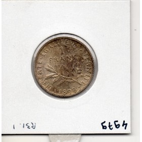 1 franc Semeuse Argent 1898, Sup-, France pièce de monnaie