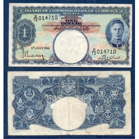 Malaisie Malaya Pick N°11, TB+, Billet de banque de 1 dollar 1941