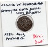 Evêché de Regensburg pfennig 1315-1374 TTB, Anonyme Sous Jean 1er de Bavière pièce de monnaie