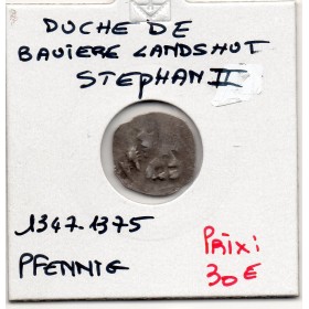 Baviere-Landshut pfennig 1347-1375 TB, Stephan II pièce de monnaie
