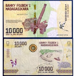 Madagascar P.103, TTB, Billet de 10000 Ariary 2017 Port