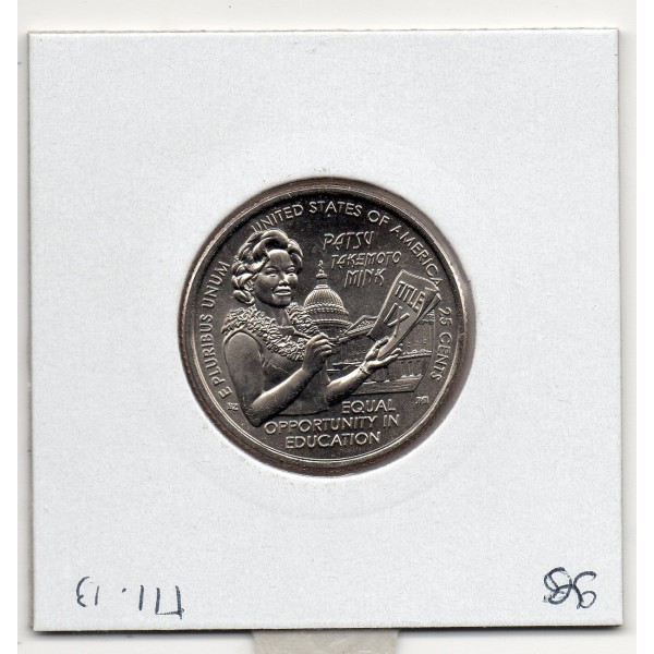 Etats Unis Quarter 25 cents 2024 P philadelphie FDC Patsy Takemoto Mink