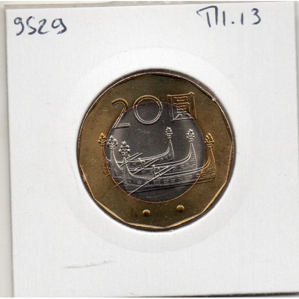 Taiwan 20 Yuan 2001 FDC, KM Y 565 pièce de monnaie