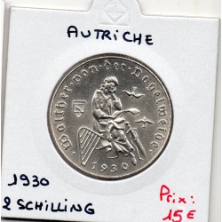 Autriche 2 Schilling 1930 Spl, KM.2845 Vogelweide
