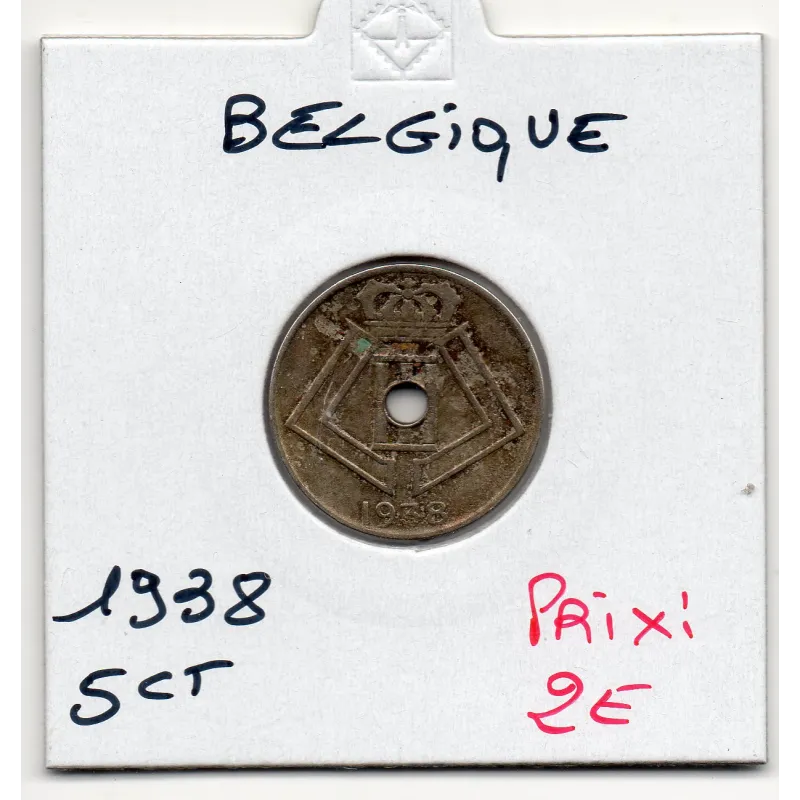 Belgique 5 centimes 1938 Sup, KM.110 Leopold III Belgique 5 centimes 1938 Sup, KM.110 Leopold III