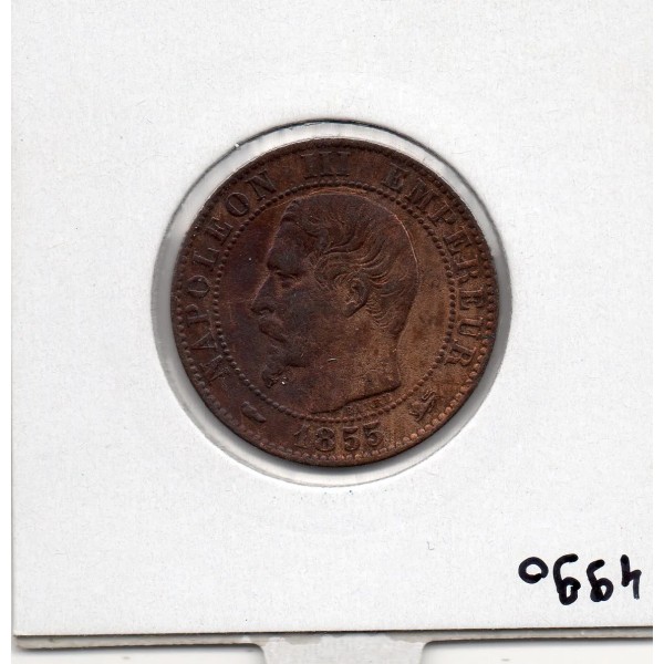 5 centimes Napoléon III tête nue TTB+ 1855 D Chien F.116/22