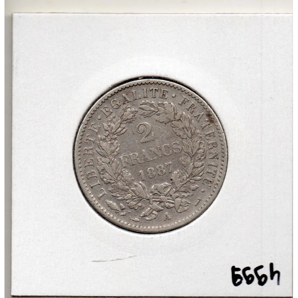 2 Francs Cérès - 1887 - TTB - F.265/13